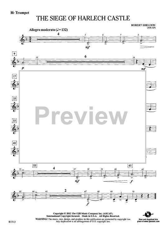 The Siege of Harlech Castle - Bb Trumpet