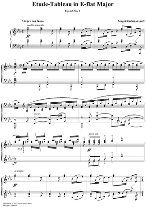 Etude-Tableau No. 7 in E-flat Major,  Op. 33