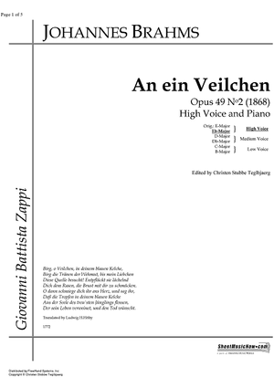 An ein Veilchen Op.49 No. 2