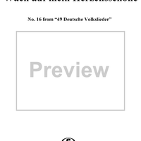 Wach auf mein Herzensschöne - No. 16 from "49 Deutsche Volkslieder"  WoO 33