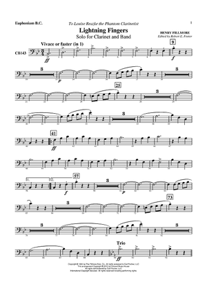 Lightning Fingers - Solo for Clarinet and Band - Euphonium BC