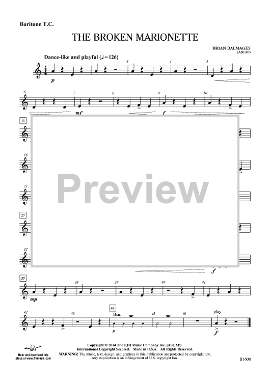 The Broken Marionette - Baritone TC