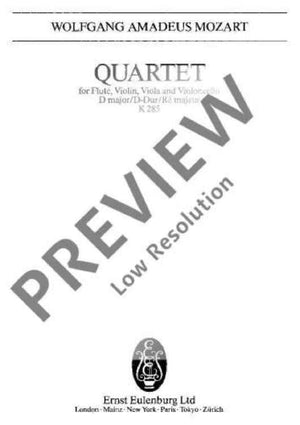 Quartet D major - Full Score