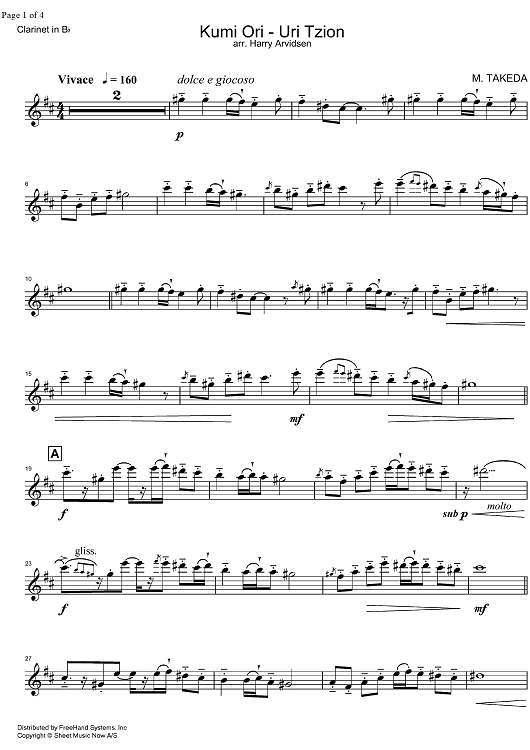 Komi Ori - Uri Tzion - Clarinet in B-flat