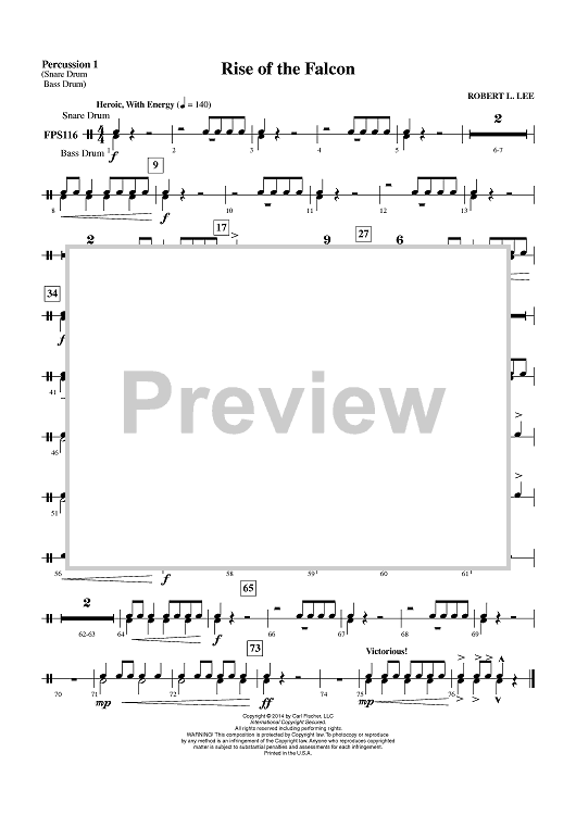 Rise of the Falcon - Percussion 1