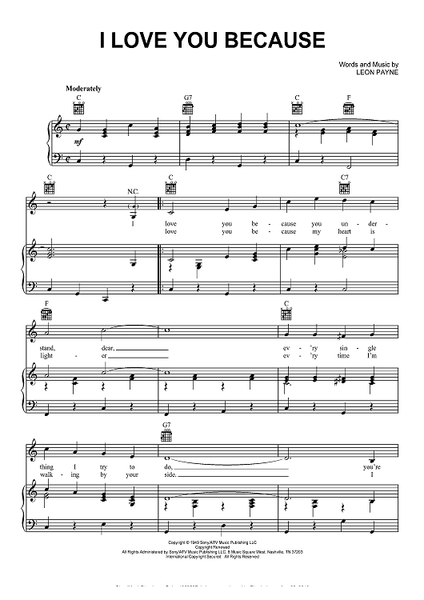 Because I Love You Sheet music for Piano (Solo)