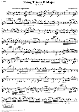 String Trio in D Major, Op. 53, No. 3 - Violin
