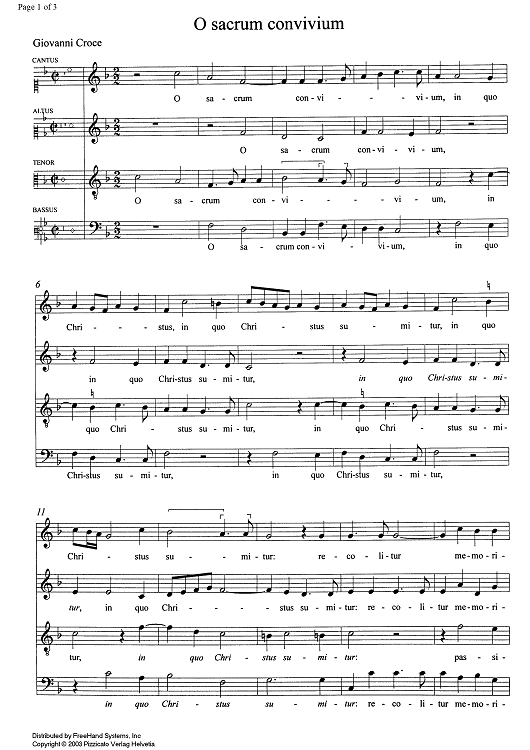 O sacrum convivium - Score