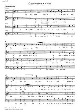 O sacrum convivium - Score