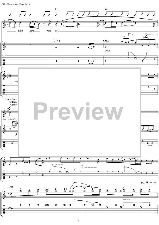 never alone guitar chords