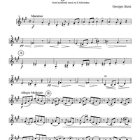 Agnus Dei - from incidental music to L'Arlesienne - Part 2 Clarinet in Bb