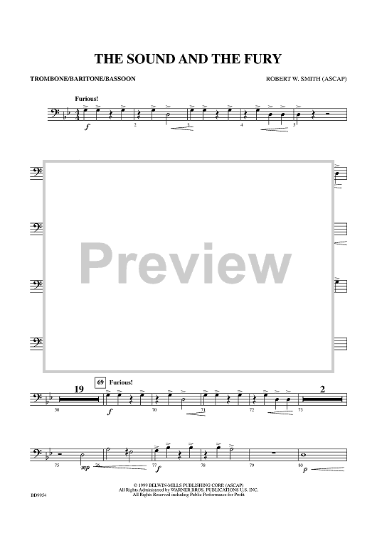 The Sound and the Fury - Trombone/Baritone/Bassoon