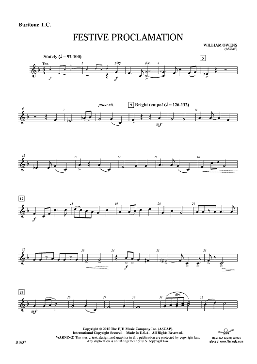 Festive Proclamation - Baritone TC