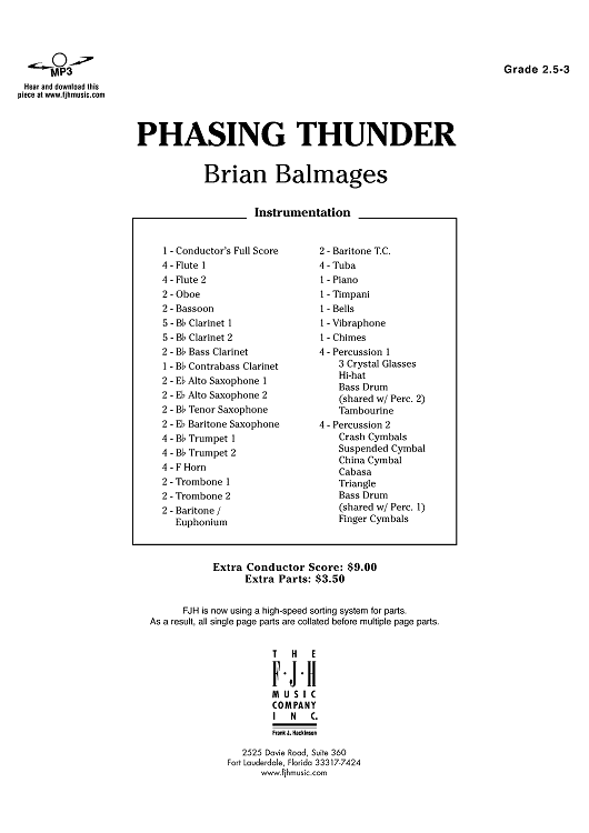 Phasing Thunder - Score Cover