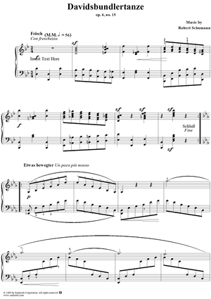 Davidsbündlertänze, Op. 6, No. 15 (2nd Edition, 1850)