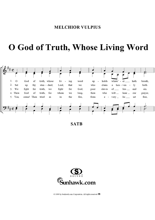 O God of Truth, Whose Living Word