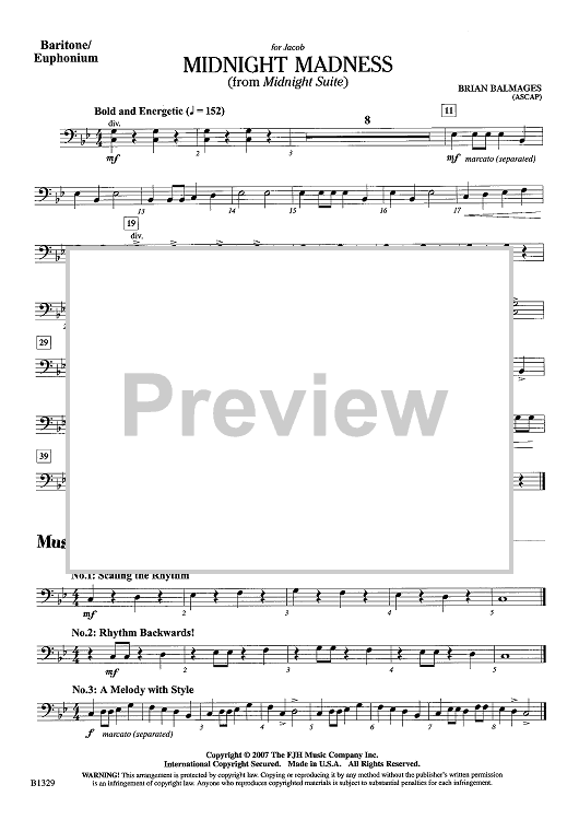 Midnight Madness - Baritone/Euphonium