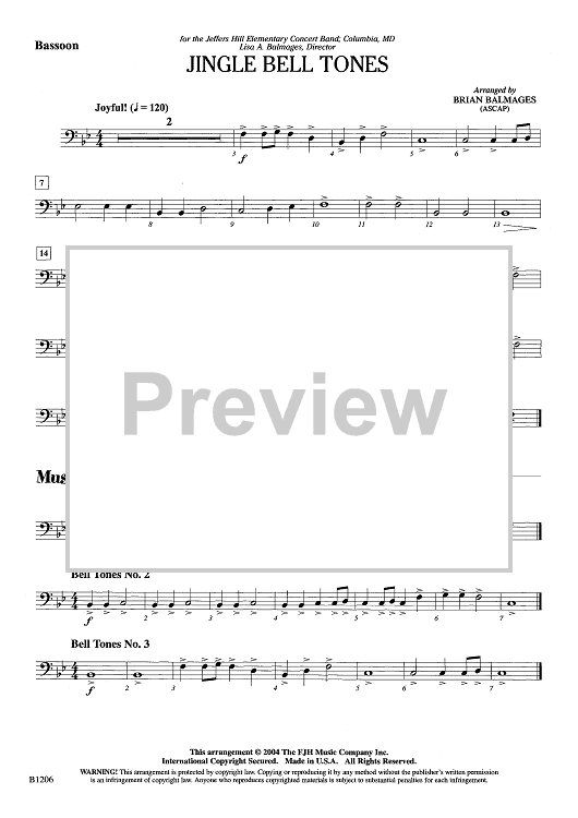 Jingle Bell Tones - Bassoon