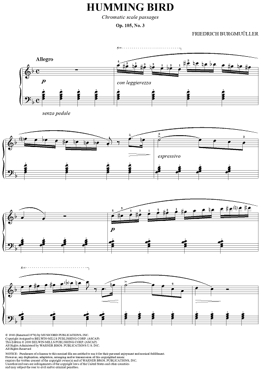 Humming Bird, Op. 105, No. 3