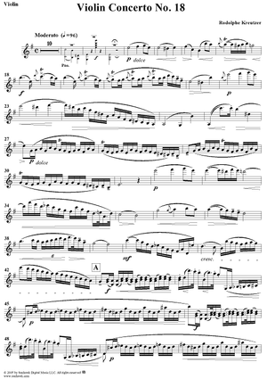 Violin Concerto No.18 - Violin