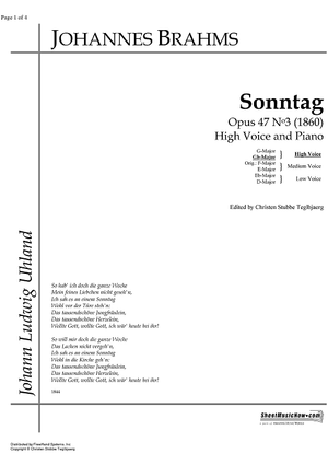 Sonntag Op.47 No. 3