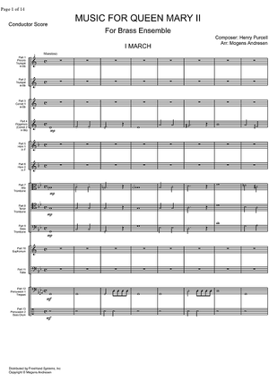 Music for Queen Mary II - Score