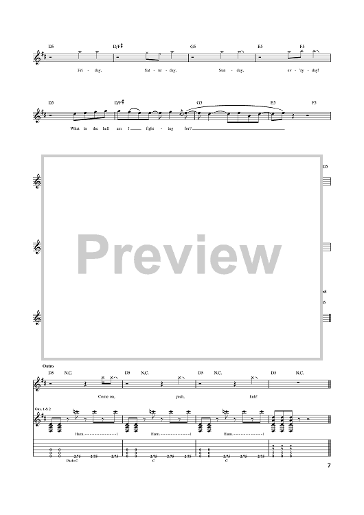 Bait And Switch Sheet Music By Saliva For Guitar Tab Sheet Music Now