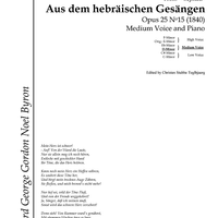 Aus dem hebräischen Gesängen Op.25 No.15