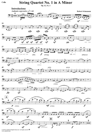 String Quartet No. 1 in A Minor, Op. 41, No. 1 - Cello