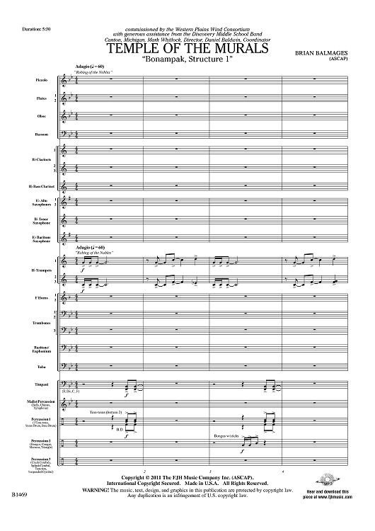 Temple of the Murals - Score