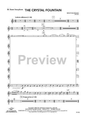 The Crystal Fountain - Bb Tenor Sax