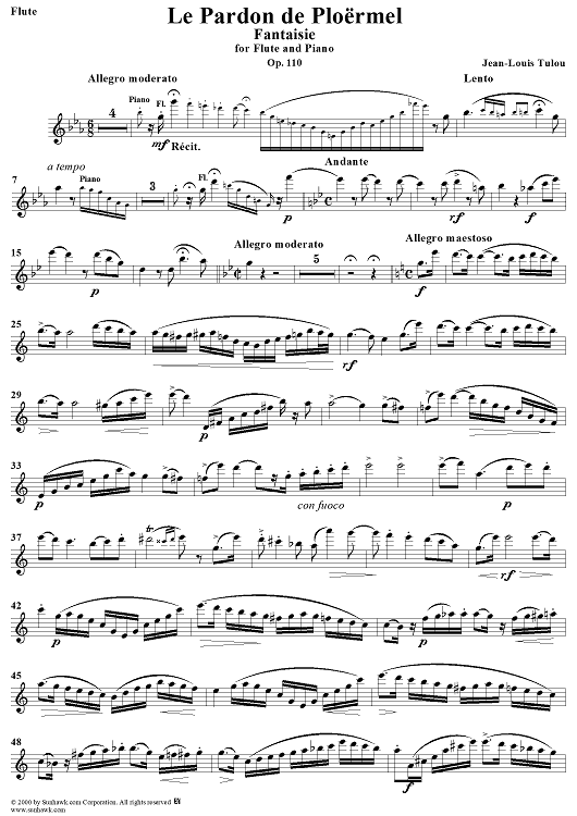 Le Pardon de Ploërmel, Op. 110 - Flute