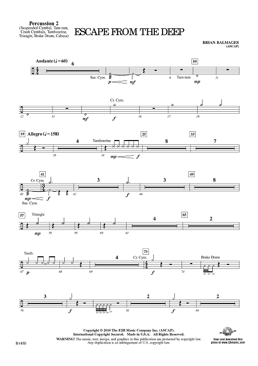 Escape from the Deep - Percussion 2