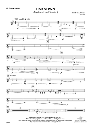 Unknown (Medium Level Version) - Bass Clarinet