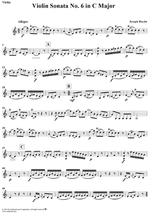 Violin Sonata No. 6 - Violin