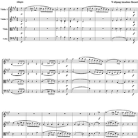 String Quartet No. 18, Movement 1 - Score