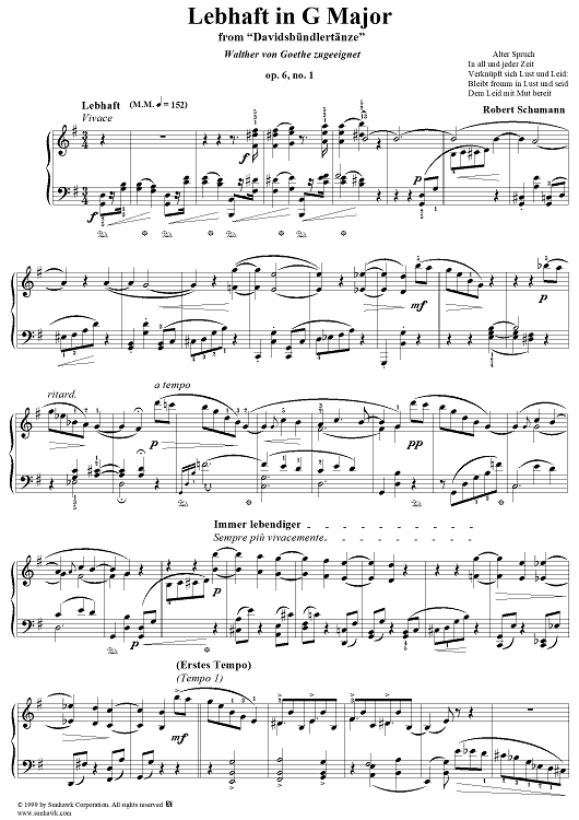 Davidsbündlertänze, Op. 6, No. 01 (1st Edition, 1937)