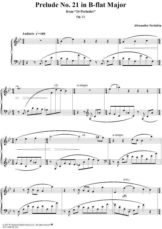 Prelude No. 21 in B-flat major