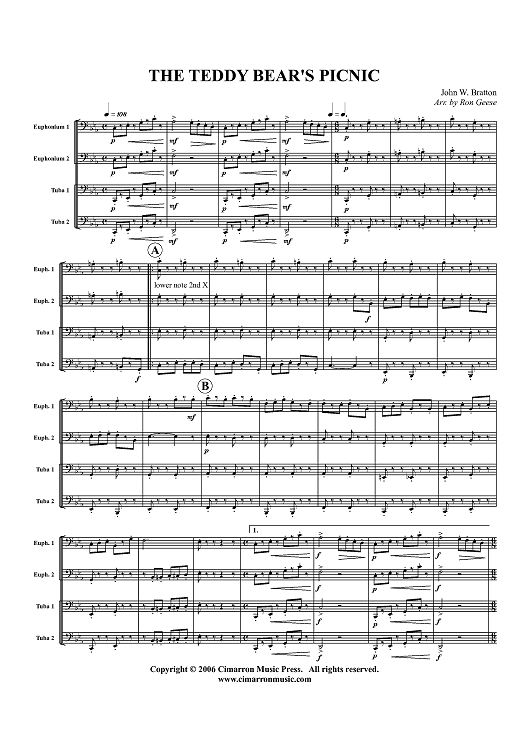 The Teddy Bear's Picnic - Score