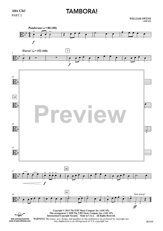 Tambora! - Alto Clef Part 2