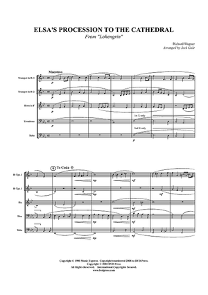 Elsa's Procession to the Cathedral - Score