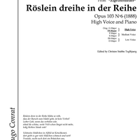 Röslein dreihe in der Reihe Op.103 No. 6