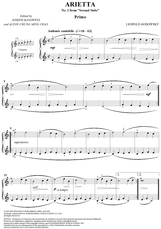 Second Suite, No. 1: Arietta