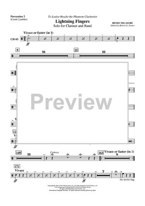 Lightning Fingers - Solo for Clarinet and Band - Percussion 2