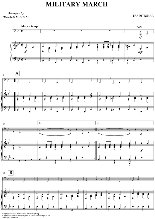 Dobrados Militares sheet music  Play, print, and download in PDF