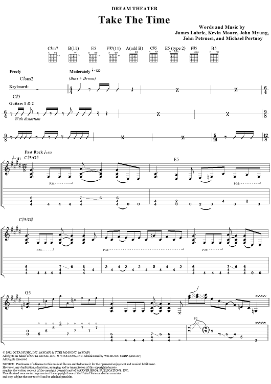 These Walls" Sheet Music by Dream Theater for Guitar Tab/Vocal - Sheet  Music Now