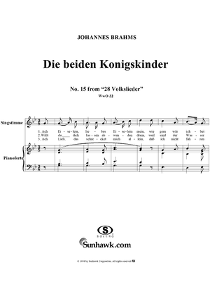 Die beiden Königskinder - No. 15 from "28 Volkslieder"  WoO 32