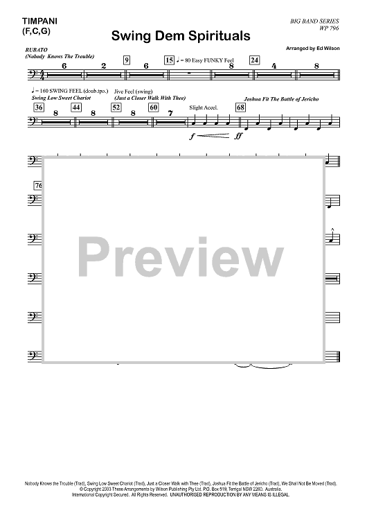 Swing Dem Spirituals - Timpani