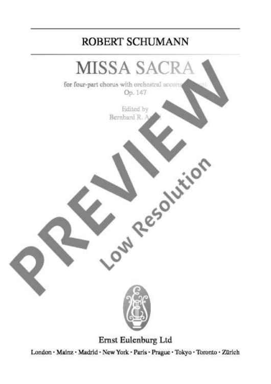 Missa sacra - Full Score
