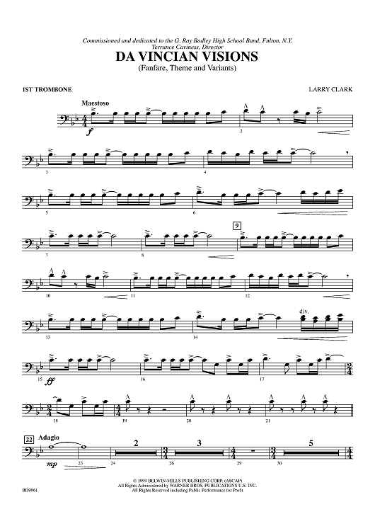 DaVincian Visions - Trombone 1